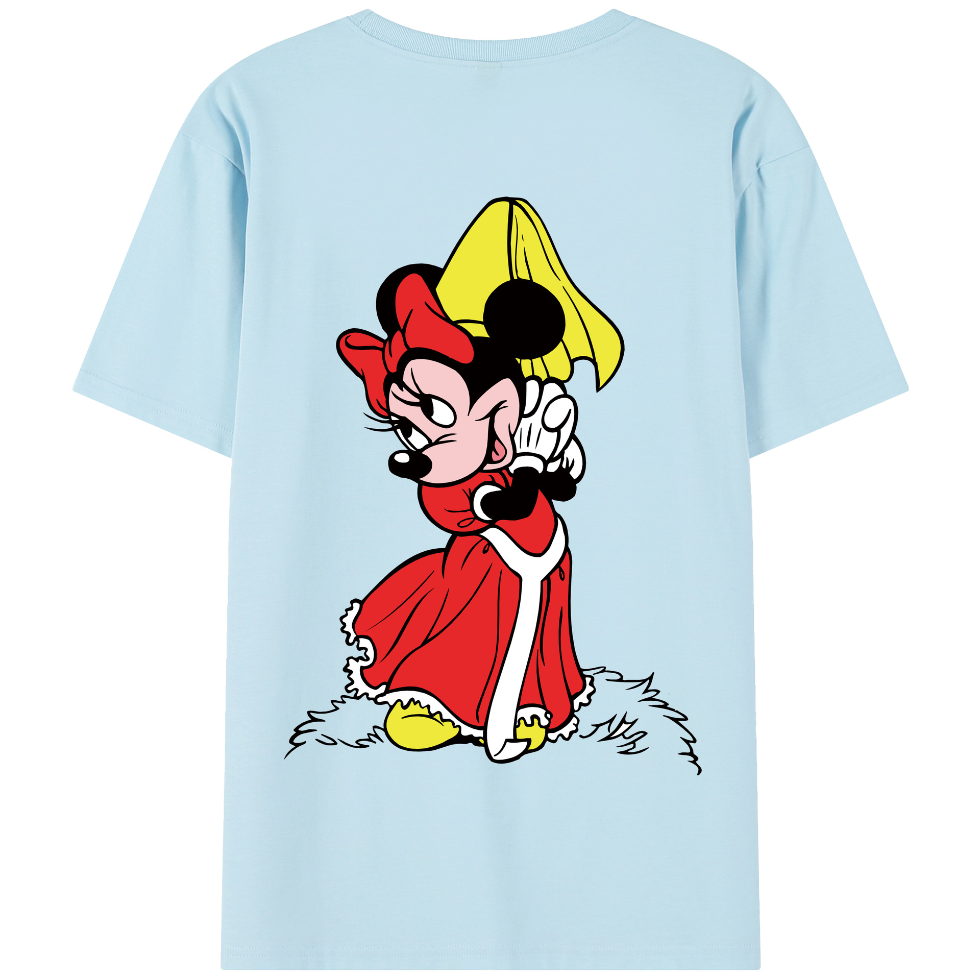 （画像用） ミッキーマウス Mickey Mouse 綿100％半袖Tシャツ（背面プリント）